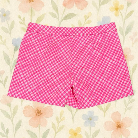 Lilly Pulitzer Arabeth Shorts Pink Gingham Size 4 Preppy Summer - Picture 2 of 6